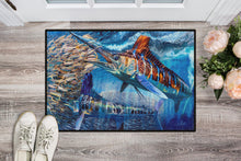 Load image into Gallery viewer, White Night White Marlin Doormat - 24x36 Decorative Floor Mat – Indoor/Outdoor Rug with Artistic Flair JMA2008JMAT