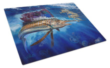 Load image into Gallery viewer, Majesty Sailfish Glass Cutting Boards – Durable, Decorative Kitchen Art Large JMA2010LCB