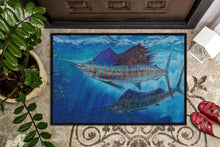 Load image into Gallery viewer, Wide Open Sailfish Doormat - 24x36 Decorative Floor Mat – Indoor/Outdoor Rug with Artistic Flair JMA2011JMAT