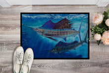 Load image into Gallery viewer, Wide Open Sailfish Doormat - 18x27 Decorative Floor Mat – Indoor/Outdoor Rug with Artistic Flair JMA2011MAT