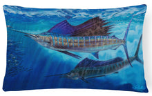 Load image into Gallery viewer, Wide Open Sailfish Canvas Fabric Decorative Pillow JMA2011PW1216