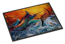 Load image into Gallery viewer, Reflective Chaos Blue Marlin Doormat - 24x36 Decorative Floor Mat – Indoor/Outdoor Rug with Artistic Flair JMA2012JMAT