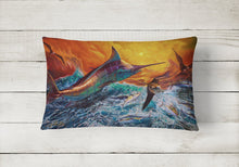 Load image into Gallery viewer, Reflective Chaos Blue Marlin Canvas Fabric Decorative Pillow JMA2012PW1216