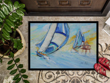 Load image into Gallery viewer, Sailboats and Middle Bay Lighthouse Doormat - 24x36 Decorative Floor Mat – Indoor/Outdoor Rug with Artistic Flair JMK1005JMAT