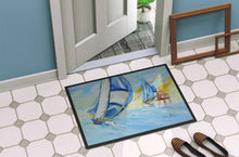 Load image into Gallery viewer, Sailboats and Middle Bay Lighthouse Doormat - 24x36 Decorative Floor Mat – Indoor/Outdoor Rug with Artistic Flair JMK1005JMAT