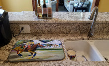 Load image into Gallery viewer, Polo at the Point Dish Drying Mat – Absorbent, Artistic Kitchen Essentials JMK1008DDM
