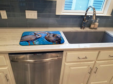 Load image into Gallery viewer, Blue Heron Love Dish Drying Mat – Absorbent, Artistic Kitchen Essentials JMK1011DDM
