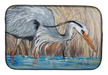 Load image into Gallery viewer, Blue Heron in the reeds Dish Drying Mat – Absorbent, Artistic Kitchen Essentials JMK1013DDM