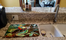Load image into Gallery viewer, Mandarin Pheasant Dish Drying Mat – Absorbent, Artistic Kitchen Essentials JMK1014DDM