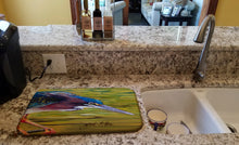 Load image into Gallery viewer, Green Heron Dish Drying Mat – Absorbent, Artistic Kitchen Essentials JMK1016DDM
