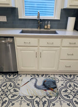 Load image into Gallery viewer, Blue Heron Frog hunting Machine Washable Memory Foam Mat JMK1017RUG
