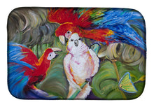 Load image into Gallery viewer, Menage-a-trois Parrots Dish Drying Mat – Absorbent, Artistic Kitchen Essentials JMK1018DDM