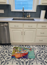 Load image into Gallery viewer, Red Sailboat Machine Washable Memory Foam Mat JMK1028RUG