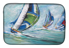 Load image into Gallery viewer, Boat Race Dish Drying Mat – Absorbent, Artistic Kitchen Essentials JMK1030DDM