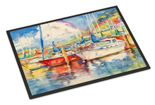 Load image into Gallery viewer, Three Boats Sailboats Doormat - 24x36 Decorative Floor Mat – Indoor/Outdoor Rug with Artistic Flair JMK1034JMAT