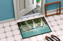 Load image into Gallery viewer, Sailboats on the bay Doormat - 24x36 Decorative Floor Mat – Indoor/Outdoor Rug with Artistic Flair JMK1035JMAT