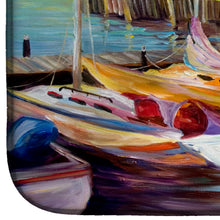 Load image into Gallery viewer, Sailboats at sunset Dish Drying Mat – Absorbent, Artistic Kitchen Essentials JMK1036DDM