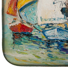 Load image into Gallery viewer, Buzzards Sailboat Race Dish Drying Mat – Absorbent, Artistic Kitchen Essentials JMK1037DDM