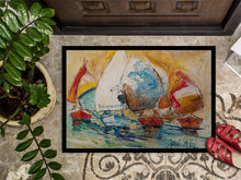 Load image into Gallery viewer, Buzzards Sailboat Race Doormat - 24x36 Decorative Floor Mat – Indoor/Outdoor Rug with Artistic Flair JMK1037JMAT