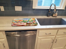 Load image into Gallery viewer, Sailboat Cindy Sue Dish Drying Mat – Absorbent, Artistic Kitchen Essentials JMK1041DDM