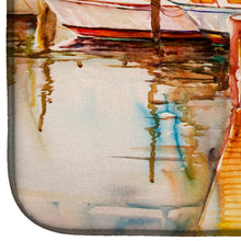 Load image into Gallery viewer, Sailboat  with Pelican Golden Days Dish Drying Mat – Absorbent, Artistic Kitchen Essentials JMK1042DDM