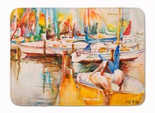 Load image into Gallery viewer, Sailboat  with Pelican Golden Days Machine Washable Memory Foam Mat JMK1042RUG