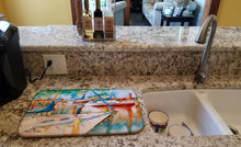 Load image into Gallery viewer, Sailboats at the Gazebo Dish Drying Mat – Absorbent, Artistic Kitchen Essentials JMK1043DDM