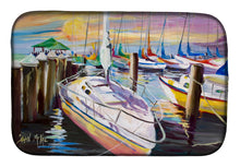 Load image into Gallery viewer, Sailboats at the Fairhope Yacht Club Docks Dish Drying Mat – Absorbent, Artistic Kitchen Essentials JMK1044DDM