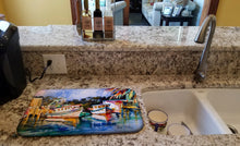 Load image into Gallery viewer, Fly Creek Fish Market Dish Drying Mat – Absorbent, Artistic Kitchen Essentials JMK1045DDM