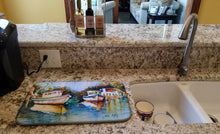 Load image into Gallery viewer, Fly Creek Fish Market Dish Drying Mat – Absorbent, Artistic Kitchen Essentials JMK1046DDM