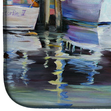 Load image into Gallery viewer, Deep Sea Fishing Boats Dish Drying Mat – Absorbent, Artistic Kitchen Essentials JMK1048DDM