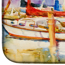 Load image into Gallery viewer, End Stall Sailboats Dish Drying Mat – Absorbent, Artistic Kitchen Essentials JMK1049DDM