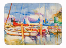 Load image into Gallery viewer, End Stall Sailboats Machine Washable Memory Foam Mat JMK1049RUG