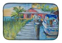 Load image into Gallery viewer, Deep Sea Fishing Boat at LuLu's Dish Drying Mat – Absorbent, Artistic Kitchen Essentials JMK1050DDM