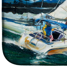 Load image into Gallery viewer, Sailboats on Lake Martin Dish Drying Mat – Absorbent, Artistic Kitchen Essentials JMK1055DDM