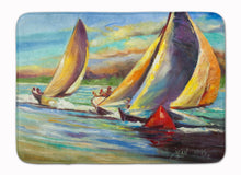 Load image into Gallery viewer, Knost Regatta Pass Christian Sailboats Machine Washable Memory Foam Mat JMK1057RUG