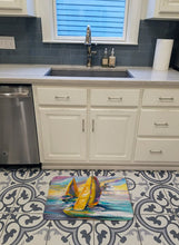 Load image into Gallery viewer, Sailboat with Middle Bay Lighthouse Machine Washable Memory Foam Mat JMK1061RUG