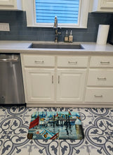 Load image into Gallery viewer, Orange Sail Sailboats Machine Washable Memory Foam Mat JMK1065RUG