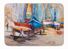 Load image into Gallery viewer, On the Hill Sailboats Machine Washable Memory Foam Mat JMK1066RUG