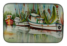 Load image into Gallery viewer, Ocean Springs Shrimper Dish Drying Mat – Absorbent, Artistic Kitchen Essentials JMK1067DDM