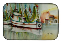 Load image into Gallery viewer, Ocean Springs Shrimper Dish Drying Mat – Absorbent, Artistic Kitchen Essentials JMK1068DDM