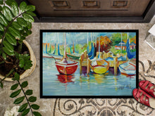 Load image into Gallery viewer, On the Dock Sailboats Doormat - 24x36 Decorative Floor Mat – Indoor/Outdoor Rug with Artistic Flair JMK1070JMAT