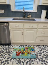 Load image into Gallery viewer, On the Dock Sailboats Machine Washable Memory Foam Mat JMK1070RUG
