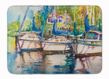 Load image into Gallery viewer, Safe Harbour Sailboats Machine Washable Memory Foam Mat JMK1071RUG