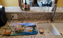 Load image into Gallery viewer, Shrimp Boat Warehouse Dish Drying Mat – Absorbent, Artistic Kitchen Essentials JMK1079DDM