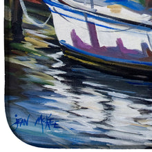 Load image into Gallery viewer, Sunshine Sailboat Dish Drying Mat – Absorbent, Artistic Kitchen Essentials JMK1081DDM