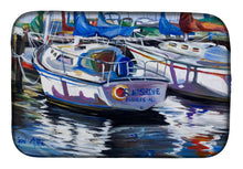 Load image into Gallery viewer, Sunshine Sailboat Dish Drying Mat – Absorbent, Artistic Kitchen Essentials JMK1081DDM