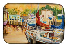 Load image into Gallery viewer, Sunset Bay Sailboat Dish Drying Mat – Absorbent, Artistic Kitchen Essentials JMK1082DDM
