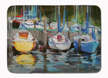 Load image into Gallery viewer, Yellow boat Sailboat Machine Washable Memory Foam Mat JMK1084RUG