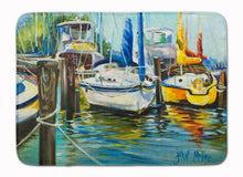 Load image into Gallery viewer, Yellow boat II Sailboat Machine Washable Memory Foam Mat JMK1085RUG